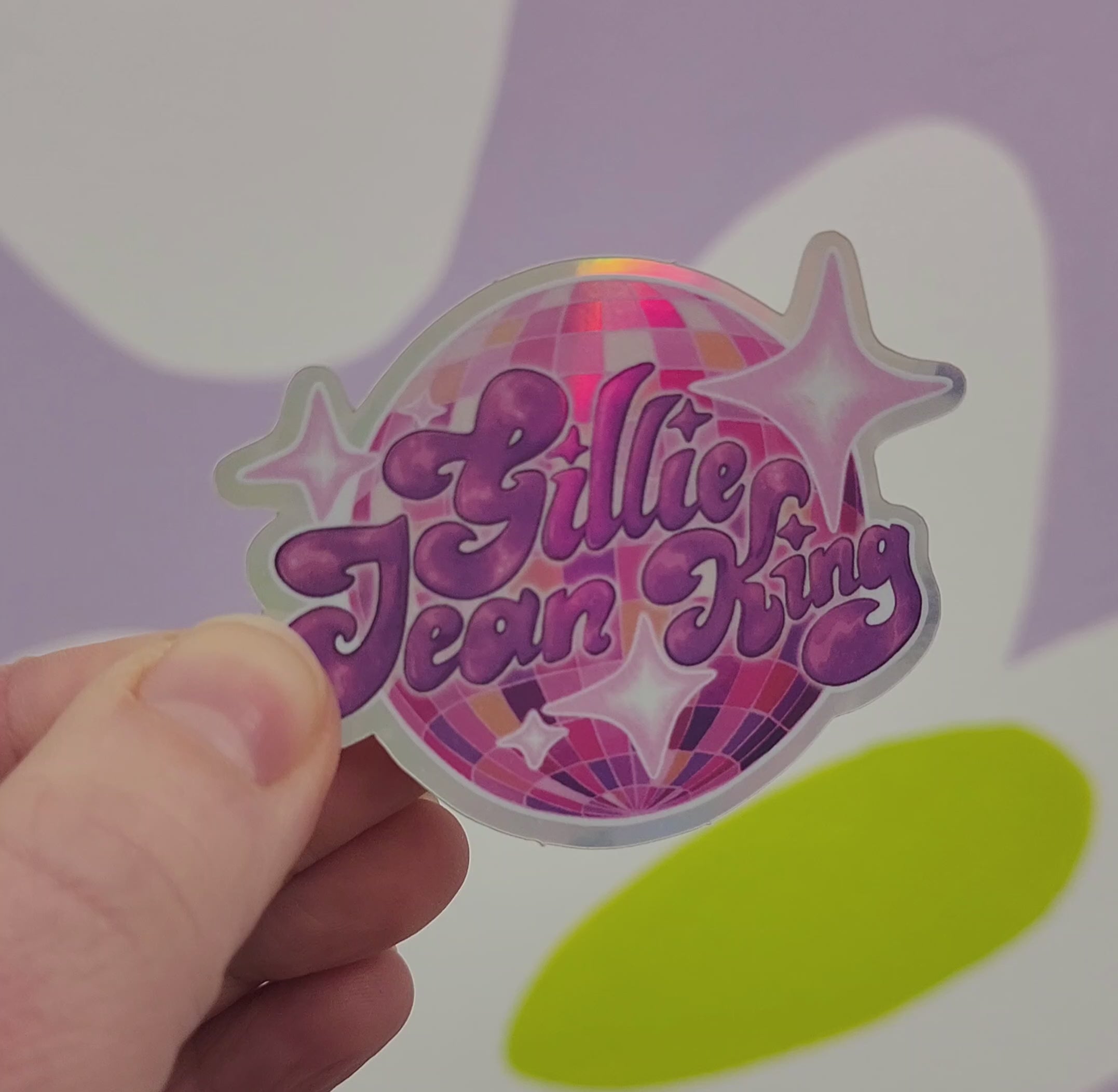 Gillie Jean King - Holographic logo - Sticker