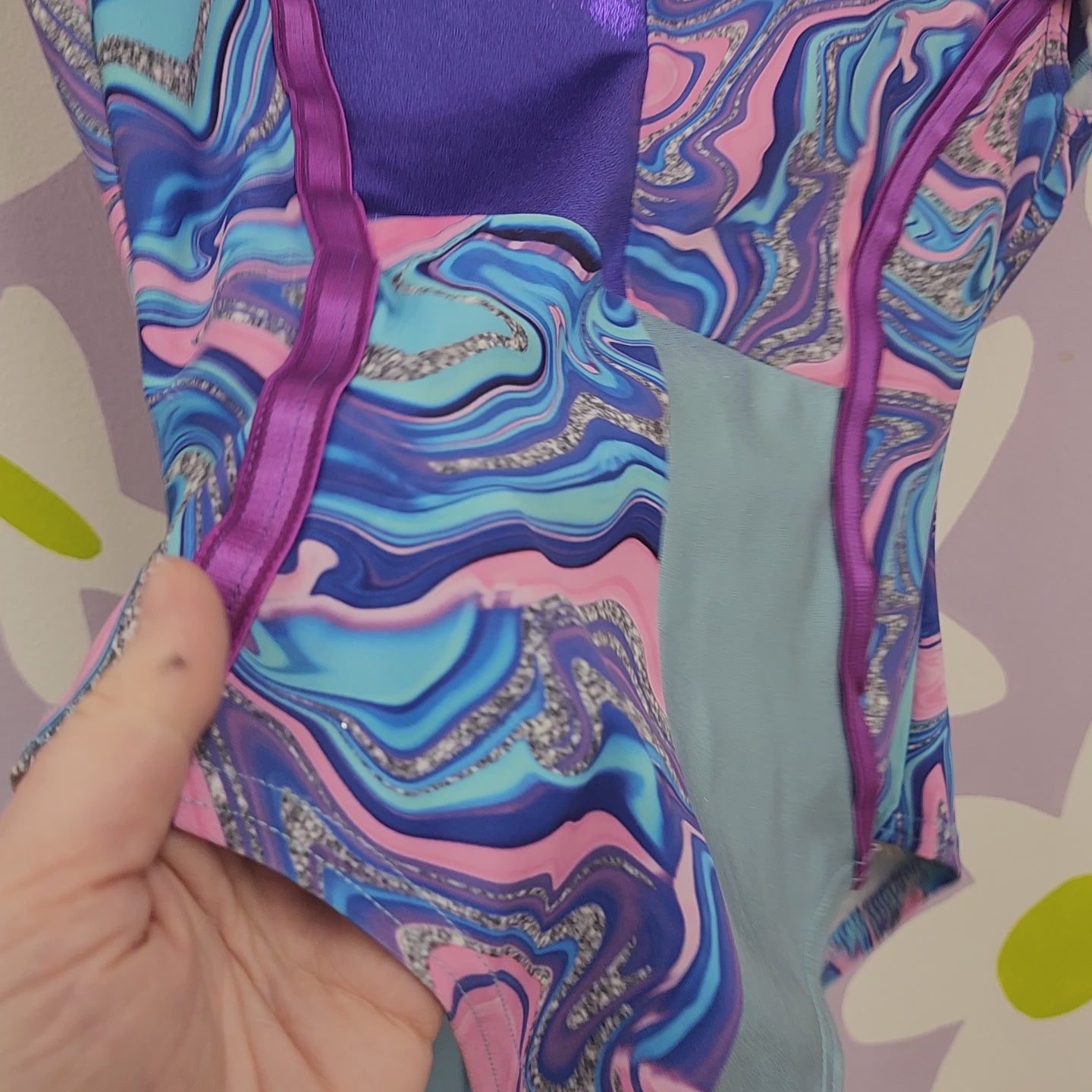 Panelled Swirl Bodysuit 💜 (size 10-12)