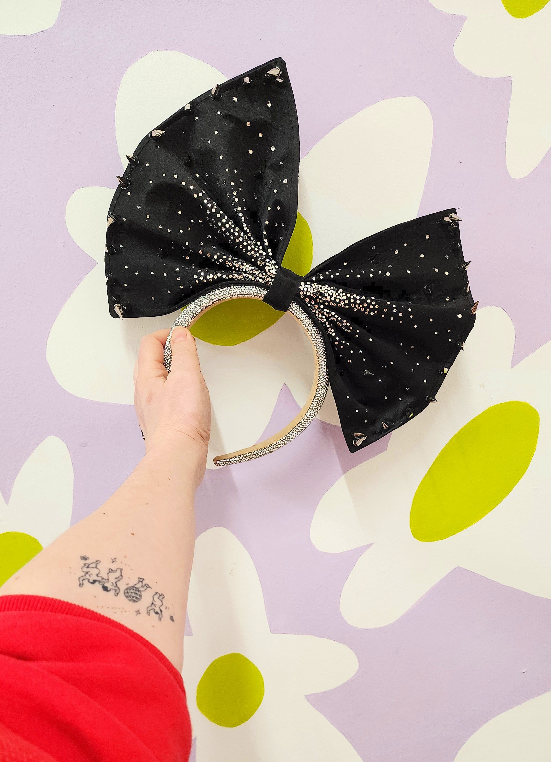 🖤🧷🖤 STUDDED BLACK BOW HEADBAND 🖤🧷🖤