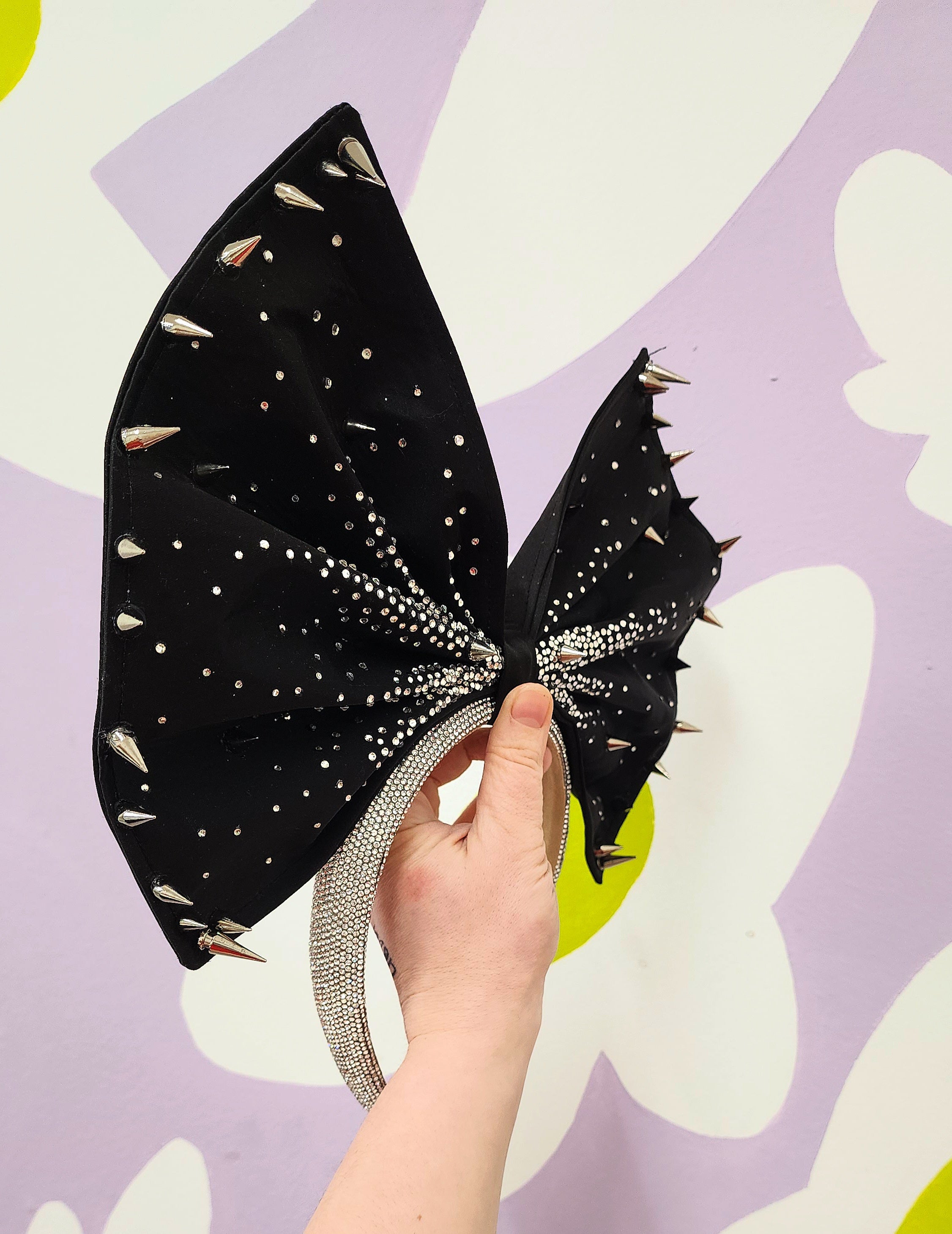 🖤🧷🖤 STUDDED BLACK BOW HEADBAND 🖤🧷🖤