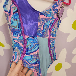 Panelled Swirl Bodysuit 💜 (size 10-12)