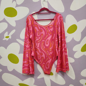 Floaty sleeve Swirl Print Bodysuit - size 12-14