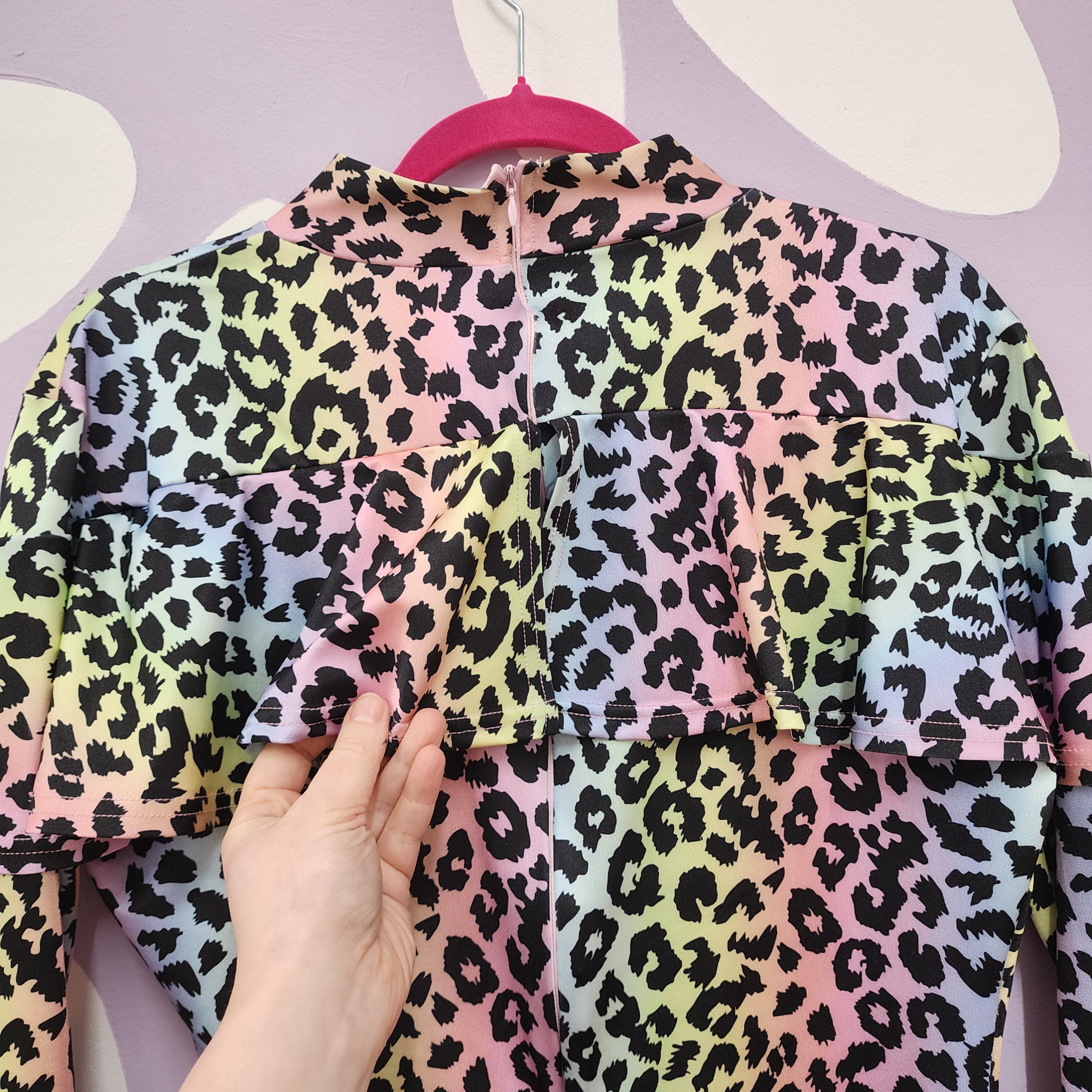 Rainbow Cheetah Print Bodysuit - size 14-18